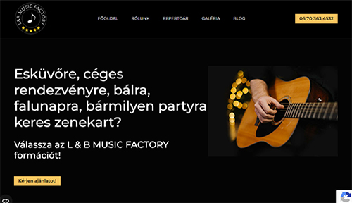 LB Music honlapja