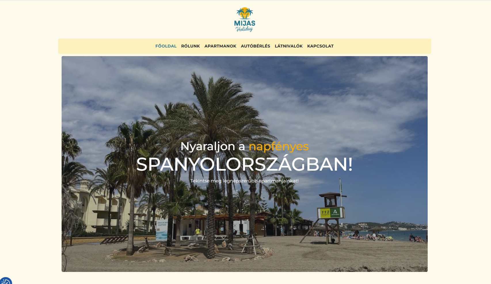 Mijas Holiday Kft honlapja
